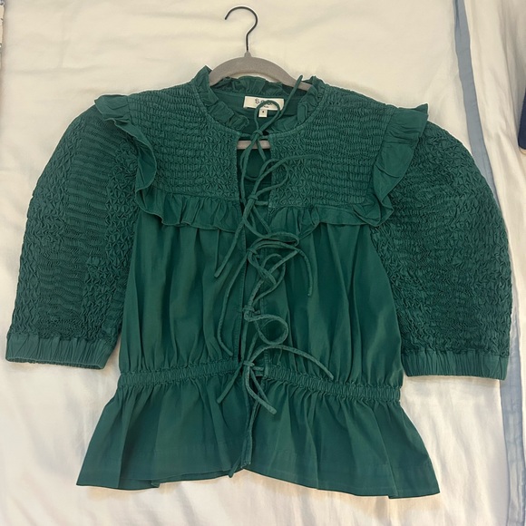 Sea New York | Tops | Sea New York Casey Hand Smocked Tie Front